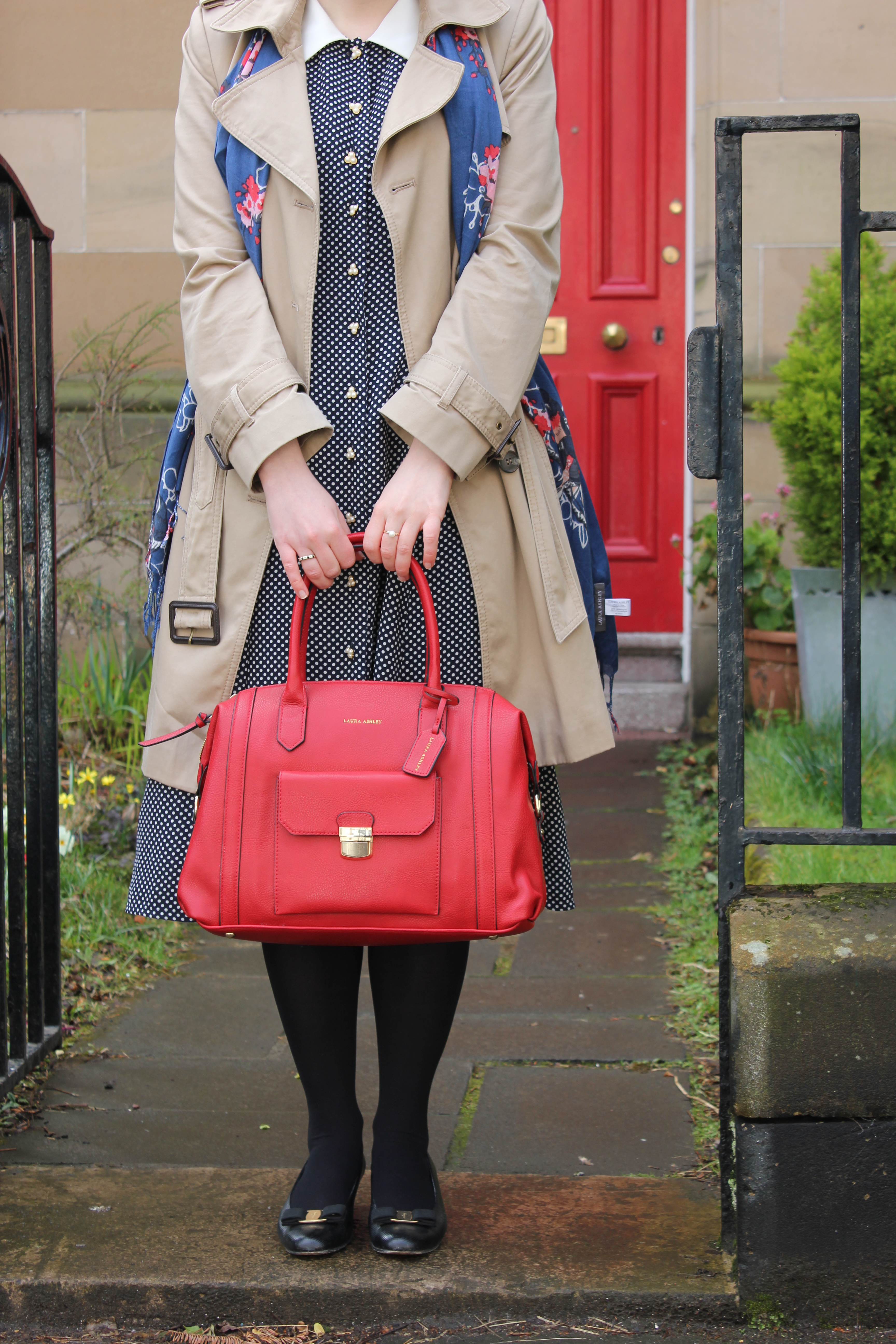 Red Laura Ashley handbag